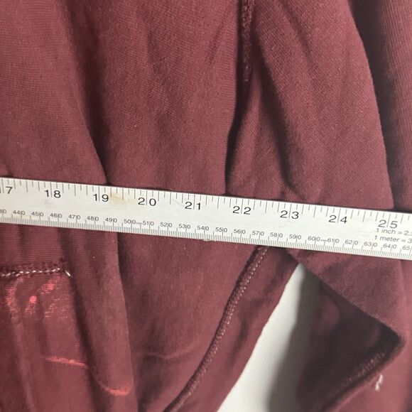 VINTAGE AMERICAN EAGLE Mens Maroon Graphic Y2K Hoodie Size X Heavy Drawstring - Picture 8 of 11